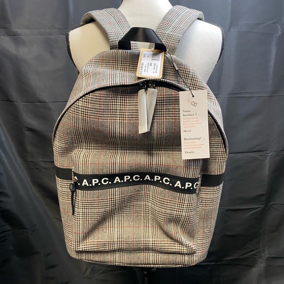 A.P.C. Saville Check Backpack - Picture 2 of 6